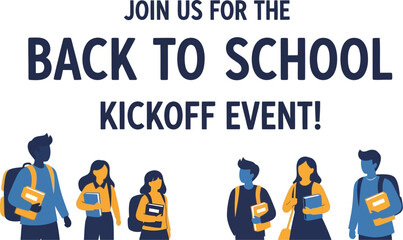 Back to school kickoff event students education promotion for new academic year