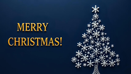Christmas tree on a blue background