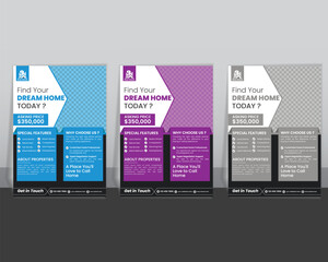 Real Estate Dream Home Flyer Template &ndash; Modern EPS Vector for Property Listings & Home Sale Marketing