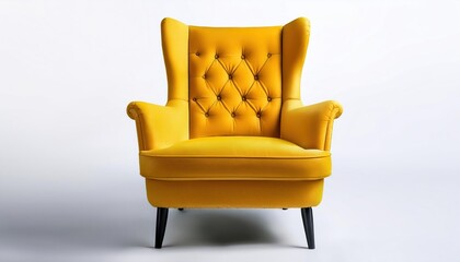 Yellow Armchair Perfect for a Comfortable Indoor Office Space