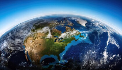 Panoramic Full View of Earth from Space: Stunning Global Perspective