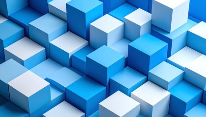 Obraz premium Abstract geometric pattern of interlocking cubes