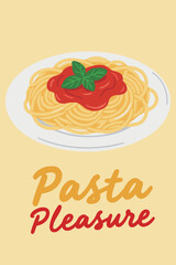 Pasta Pleasure with Tomato Sauce and Basil