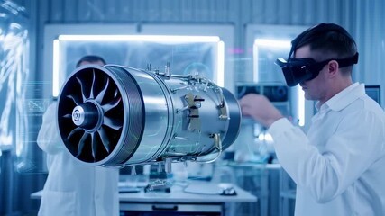 Focused team working on cutting edge technology