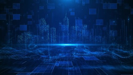 Digital metaverse artificial intelligence technology cyberspace city Smart city Modern Smart city Cityscape skyline. wave big data infographics. AI technology, digital city, 5g High-Speed Internet. - Powered by Adobe