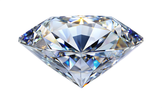 beautiful diamond isolated on white background,png,ai generated.