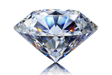 beautiful diamond isolated on white background,png,ai generated.