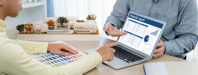 Business data dashboard provide business intelligence analytic for marketing strategy planning...