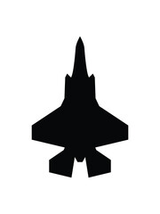 F-35 Lightning II fighter jet icon. us army symbol. isolated vector image for military concepts, infographics and web design