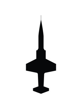 F-104 Starfighter fighter jet icon. us army symbol. isolated vector image for military concepts, infographics and web design, Heritage of U.S. Air Force Fighters