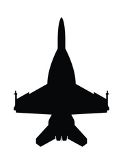 FA-18F Super Hornet fighter jet icon. us army symbol. isolated vector image for military concepts, infographics and web design