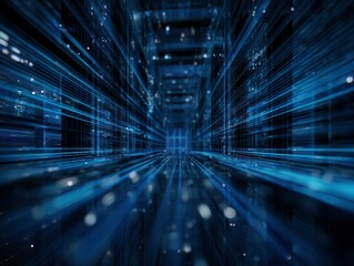 abstract blue tunnel background