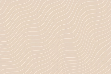 Obraz premium Seamless minimal pattern with elegant wavy white lines on soft beige background – calming abstract design