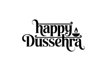 Happy Dussehra Typography