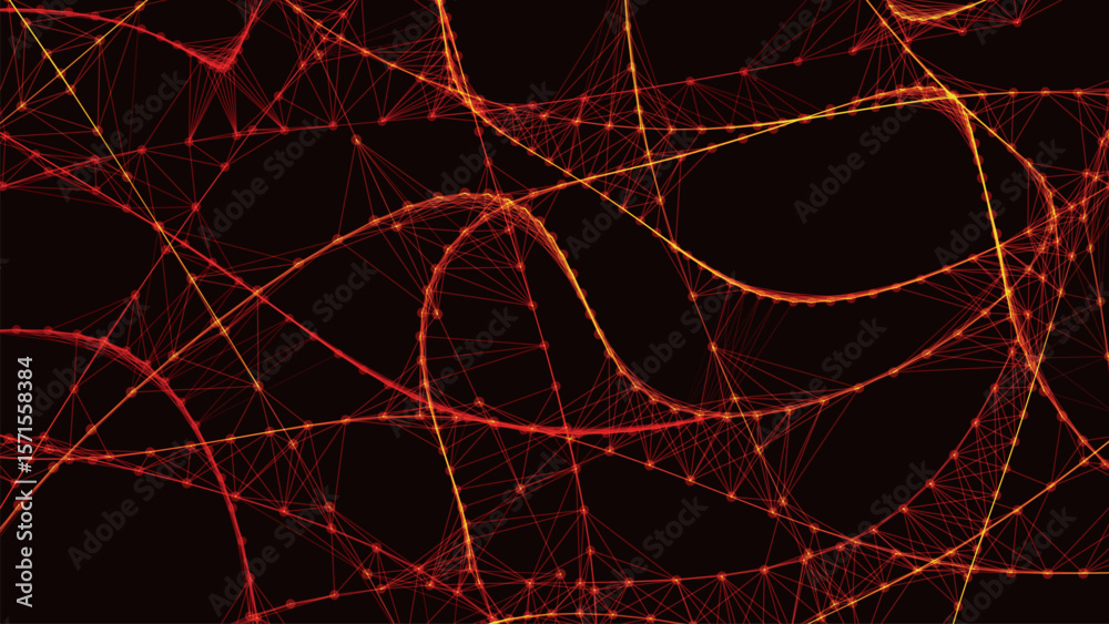 Poster abstract background with connecting dots and lines. neural connections. network connection structure
