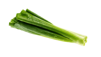 Vibrant green celery stalks, perfect for healthy eating and culinary uses.