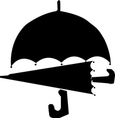 Black Umbrella Silhouette