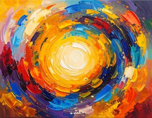 Abstract swirl of vibrant colors (1)
