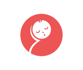Baby Sleeping design vector illustration logo