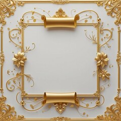 vintage, gold, frame, floral, ornament, decoration, wall, antique, elegant, classic, art, design, retro, border, pattern, luxury, ornate, leaf, texture, flourish, old, golden, flower, rich, detailed, 