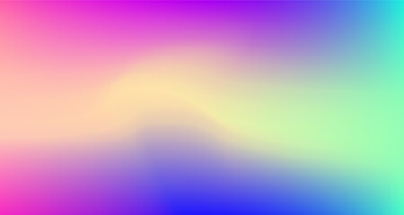 Gradient color background. Abstract color pink blue neon texture. Watercolor noise yellow holographic bg. Light vibrant blur pastel mesh. Vector illustration