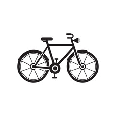 Fototapeta premium Bicycle Icon Flat Vector Bike Silhouette