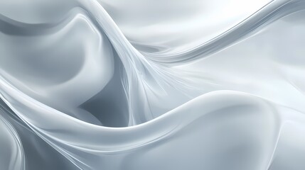 Fototapeta premium Abstract Silver Wave Background Elegant Swirls Shiny Texture Fluid Design Gray Gradient Modern Wallpaper