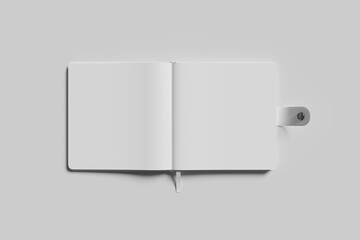 Blank Square Notebook For Mockup - 3D Illustartion