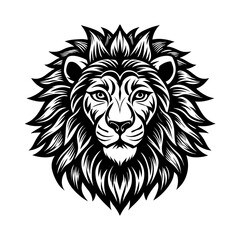 lion head silhouette vector art design
