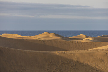 Sand dunes in the Maspalomas area of ​​Gran Canaria Spain