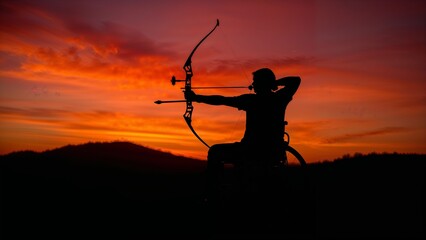 Solar panel powering irrigation system in a field of crops under a blue sky with white clouds
