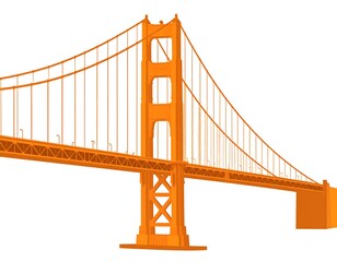 Obraz premium Orange bridge graphic