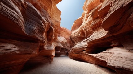 Intricate sandstone formations within a narrow canyon.