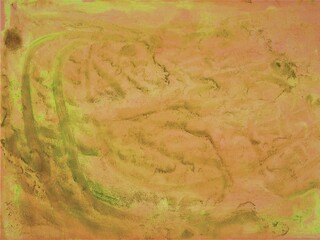 abstract yellow background texture with grunge brush strokes and paint stains