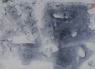 Abstract watercolor on paper texture can use as background. In black and white toned.