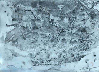 Abstract watercolor on paper texture can use as background. In black and white toned.