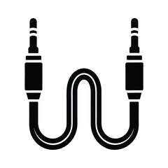Audio Jack Cables M Icon Vector Illustration