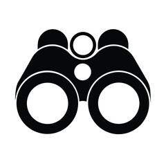 Binoculars Silhouette Icon Vector Illustration