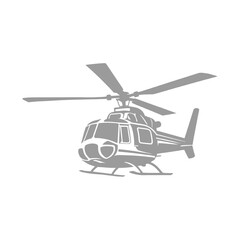 Illustration of a Helicopter Silhouette