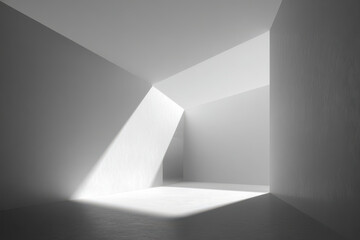 Fototapeta premium photorealistic ultraminimalist scene featuring modern background that emphasizes light and shadow play