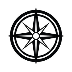 Compass Outline Icon Vector Illustration