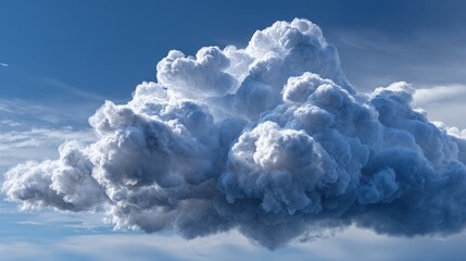 Large cumulus cloud against a clear blue sky.