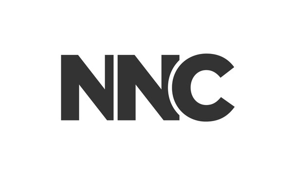 NNC logo design template with strong and modern bold text. Initial based vector logotype featuring simple and minimal typography. Trendy company identity.