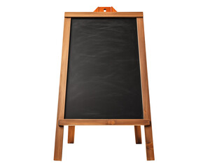 Rustic wooden chalkboard stands ready for menu updates or special announcements