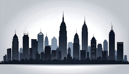 Obraz premium City skyline silhouette