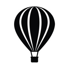 Obraz premium Hot Air Balloon Glyph Icon Vector Illustration