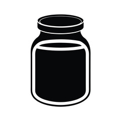 Jar Silhouette Icon Vector Illustration