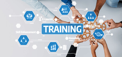 A dynamic visual showcasing hands engaged in a collaborative training process, emphasizing...