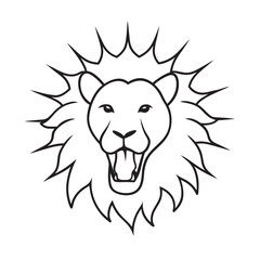 Crowned Lion Roaring In Sunburst Frame