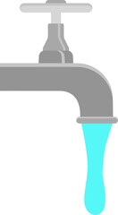 Faucet coming out water